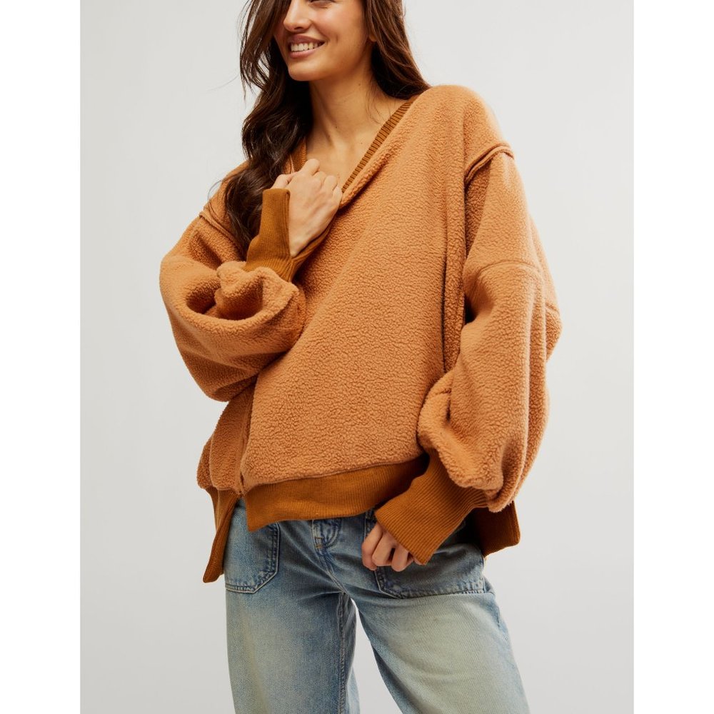Free People Cozy Camden Sweatshirt - Sandstorm